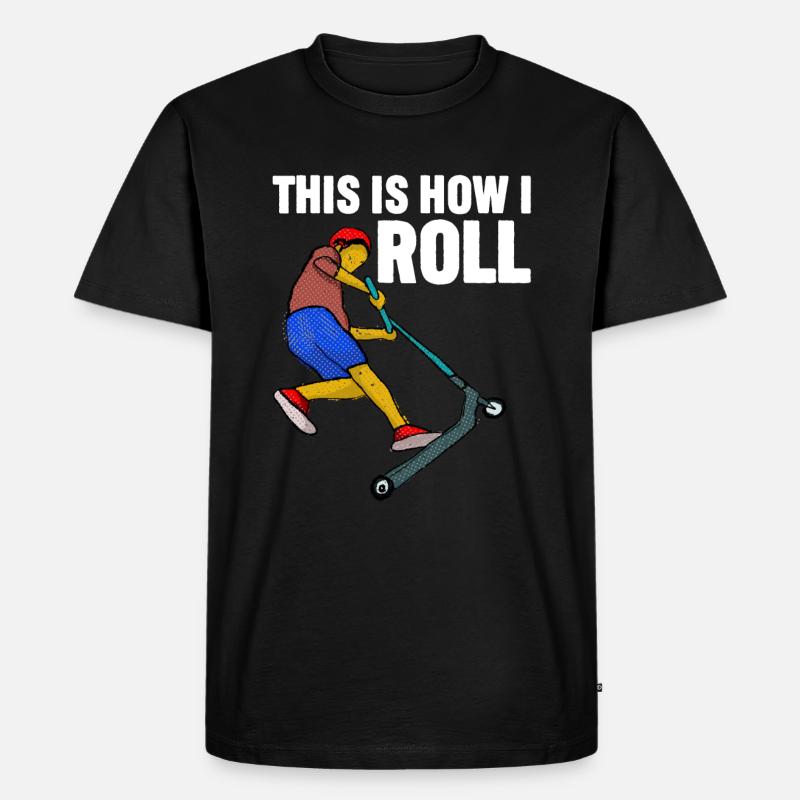 Rollerfahren So rolle ich - Männer Premium Bio T-Shirt - Schwarz