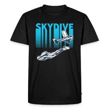 Skydiving Skydive - Men's Premium Organic T-Shirt - black - Front - Nico (187cm)