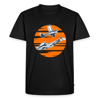 Skydiving Skydiver Sunset - Men's Premium Organic T-Shirt - black - Front - Nico (187cm)