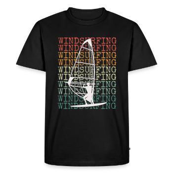 Windsurfing Retro Vintage - Men's Premium Organic T-Shirt - black - Front - Nico (187cm)