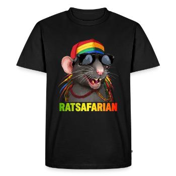 Cool Rasta Rat Coloré - T-shirt Premium bio Homme - noir - Devant - Nico (187cm)