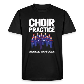 Pratique chorale Chaos vocal organisé - T-shirt Premium bio Homme - noir - Devant - Nico (187cm)