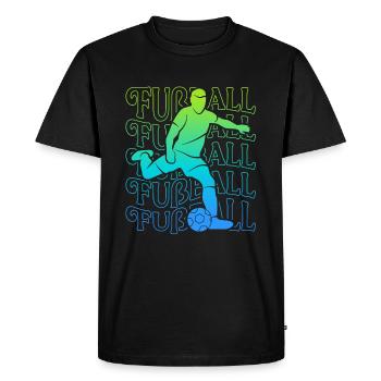 Football Vintage Joueur de Football Jeune Joueur de Football - T-shirt Premium bio Homme - noir - Devant - Nico (187cm)