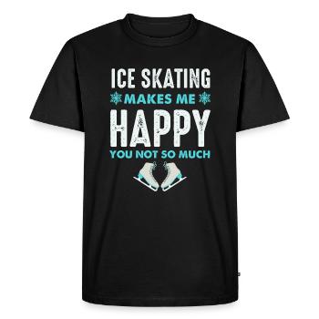 Skating Makes Me Happy- Figure Skating Gifts - Men's Premium Organic T-Shirt - black - Front - Nico (187cm)