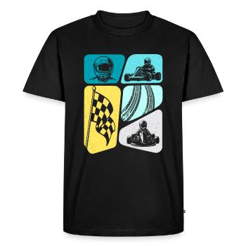 Kart Racing Go Karts Motorsport Go-Kart Garçon - T-shirt Premium bio Homme - noir - Devant - Nico (187cm)