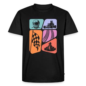 Kart Racing Go Karts Motorsport Go-Kart Garçons - T-shirt Premium bio Homme - noir - Devant - Nico (187cm)