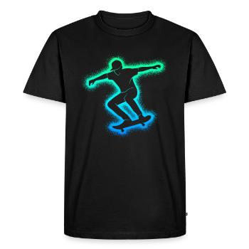 Skating Skateboarder Skater Skateboard Boys - Men's Premium Organic T-Shirt - black - Front - Nico (187cm)