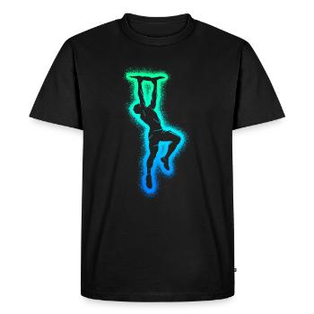 Bouldering Mountaineering Climbers Boys Climbing - Men's Premium Organic T-Shirt - black - Front - Nico (187cm)