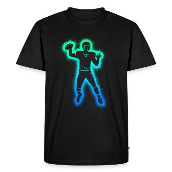 Joueurs de football américain Football masculin Garçons - T-shirt Premium bio Homme - noir - Devant - Nico (187cm)