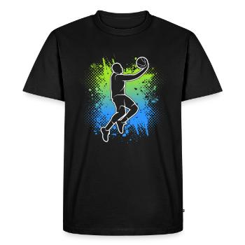 Basketball Enfants Garçons Basketteurs Hommes - T-shirt Premium bio Homme - noir - Devant - Nico (187cm)