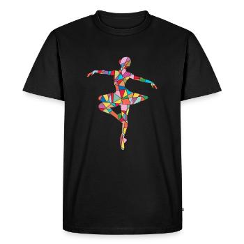 Ballerine Ballet Danseuse Danse Ballet Femmes - T-shirt Premium bio Homme - noir - Devant - Nico (187cm)