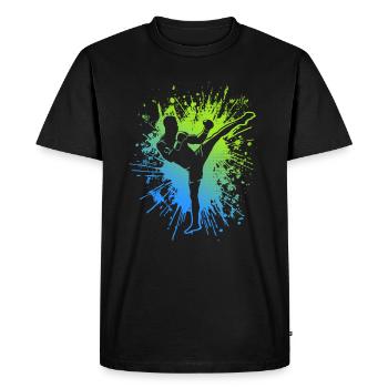 Muay Thai Martial Arts Kids Boys Kickboxing - Men's Premium Organic T-Shirt - black - Front - Nico (187cm)