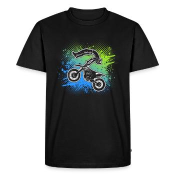 Motocross Moto Conduite Enfants Garçons Dirt Biker - T-shirt Premium bio Homme - noir - Devant - Nico (187cm)