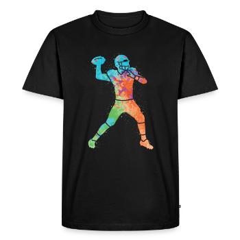 Football américain Sports Enfants Football masculin - T-shirt Premium bio Homme - noir - Devant - Nico (187cm)