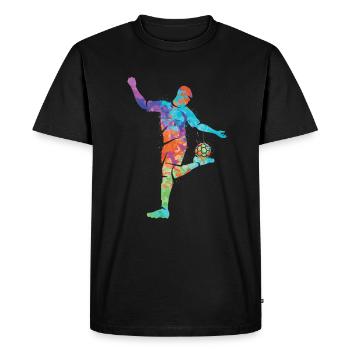 Playing Soccer Kids Soccer Boys Soccer - Men's Premium Organic T-Shirt - black - Front - Nico (187cm)