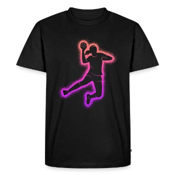 Handball Handball Joueur de Handball Fille Handball - T-shirt Premium bio Homme - noir - Devant - Nico (187cm)