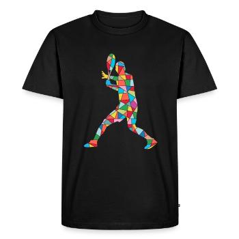Joueurs de tennis Entraîneurs de tennis Garçons Joueurs de tennis - T-shirt Premium bio Homme - noir - Devant - Nico (187cm)