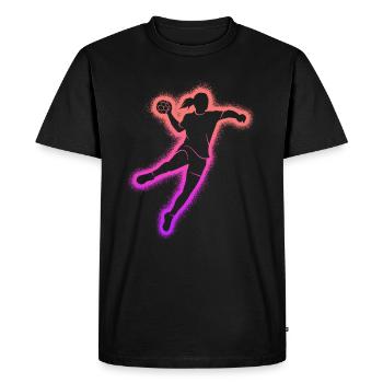 Handball Handball Joueur de Handball Fille Handball - T-shirt Premium bio Homme - noir - Devant - Nico (187cm)