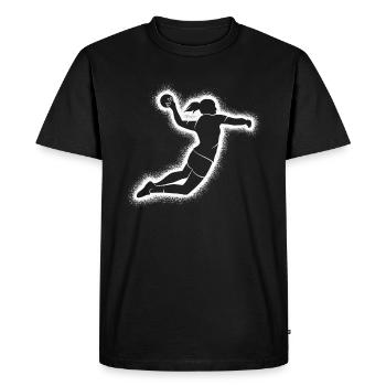 Handball Handball Joueur de Handball Femmes Enfants Joueur de Handball - T-shirt Premium bio Homme - noir - Devant - Nico (187cm)