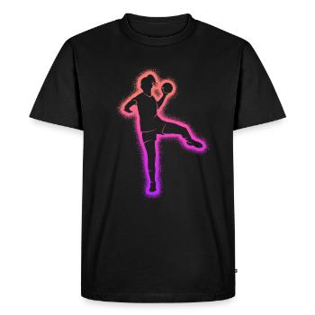 Handball Femmes Joueuse de handball Joueuse de handball - T-shirt Premium bio Homme - noir - Devant - Nico (187cm)