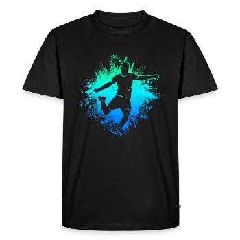 Soccer Soccer Men Boys Kids Soccer - Men's Premium Organic T-Shirt - black - Front - Nico (187cm)