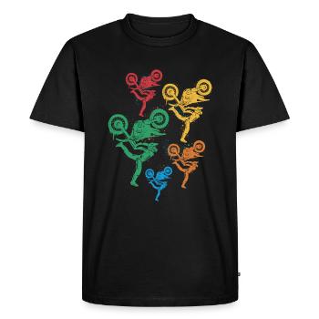 Motocross Moto Garçons Dirt Biker Filles - T-shirt Premium bio Homme - noir - Devant - Nico (187cm)