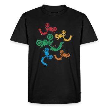Motocross Filles Moto Enfants Dirt Biker - T-shirt Premium bio Homme - noir - Devant - Nico (187cm)