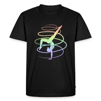 Gymnaste Gymnastique Femmes Enfants Filles Gymnastique - T-shirt Premium bio Homme - noir - Devant - Nico (187cm)