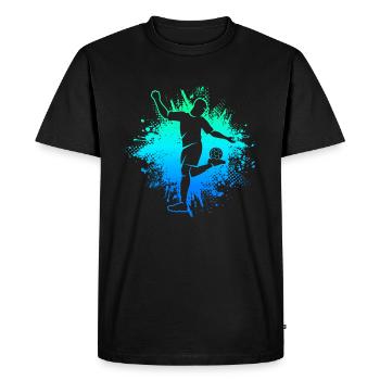 Soccer Kids Soccer Boys Men Soccer - Men's Premium Organic T-Shirt - black - Front - Nico (187cm)