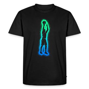 Joueurs de basket-ball Enfants Basket-ball masculin Garçons - T-shirt Premium bio Homme - noir - Devant - Nico (187cm)