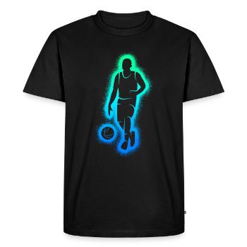 Joueurs de basket-ball Hommes Enfants Basket-ball Garçons - T-shirt Premium bio Homme - noir - Devant - Nico (187cm)