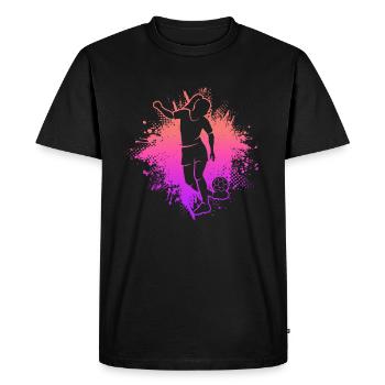 Soccer Soccer Women Kids Girls Soccer - Men's Premium Organic T-Shirt - black - Front - Nico (187cm)