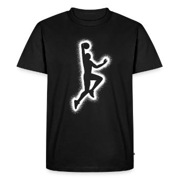 Joueurs de basket-ball Bball Enfants Basket-ball masculin Garçons - T-shirt Premium bio Homme - noir - Devant - Nico (187cm)