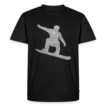 Snowboarder Fingerprint Men's Snowboard - Men's Premium Organic T-Shirt - black - Front - Nico (187cm)