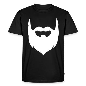 Symbole de barbe - T-shirt Premium bio Homme - noir - Devant - Nico (187cm)