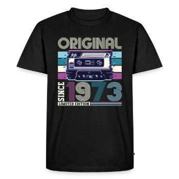Original 1973 49th Birthday Gift Hommes - T-shirt Premium bio Homme - noir - Devant - Nico (187cm)