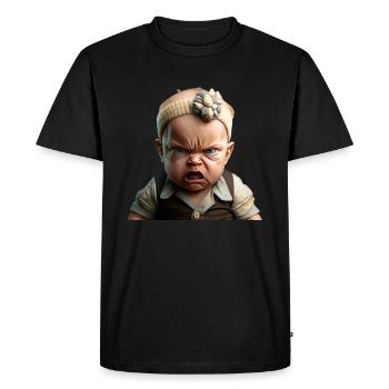 Psycho Baby - Men's Premium Organic T-Shirt - black - Front - Nico (187cm)