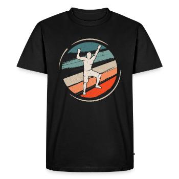 Escalade Vintage Bloc Escalade Grimpeur - T-shirt Premium bio Homme - noir - Devant - Nico (187cm)