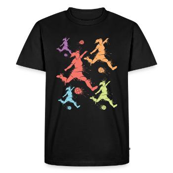 Soccer Player Soccer Kids Soccer Woman - Men's Premium Organic T-Shirt - black - Front - Nico (187cm)