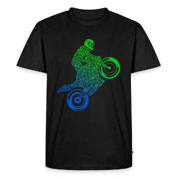 Machine de course Moto Rider Garçons Racing Moto - T-shirt Premium bio Homme - noir - Devant - Nico (187cm)