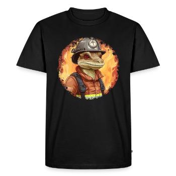 Brigade de pompiers Lizard - T-shirt Premium bio Homme - noir - Devant - Nico (187cm)