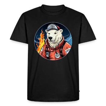 Polar Bear Fire Brigade - Men's Premium Organic T-Shirt - black - Front - Nico (187cm)