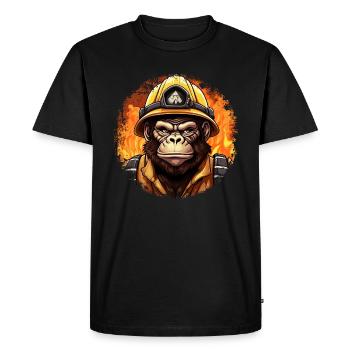 Monkey Fire Brigade - Men's Premium Organic T-Shirt - black - Front - Nico (187cm)