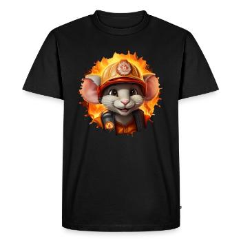 Mouse Fire Brigade - Men's Premium Organic T-Shirt - black - Front - Nico (187cm)