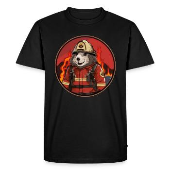Mole Fire Brigade - Men's Premium Organic T-Shirt - black - Front - Nico (187cm)