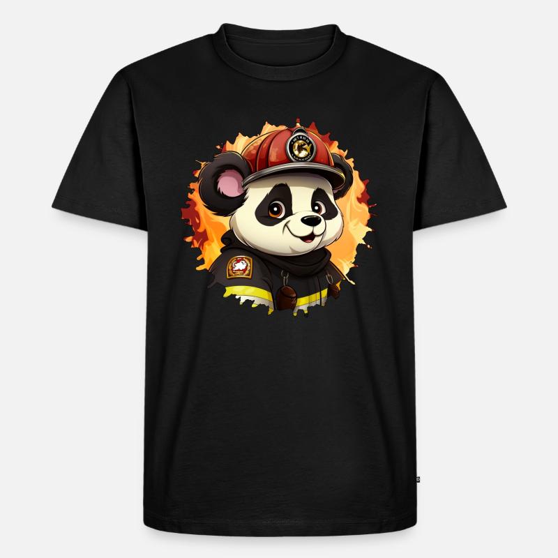 Pompiers Panda - T-shirt Premium bio Homme - noir