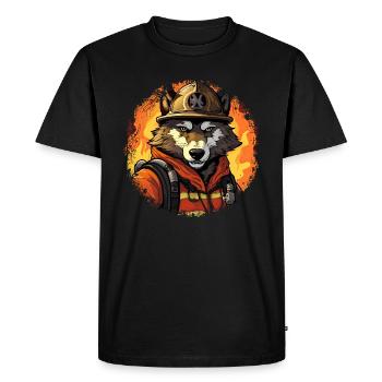 Wolf Fire Brigade - Men's Premium Organic T-Shirt - black - Front - Nico (187cm)