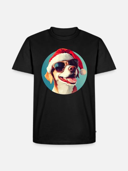 Chiens Noël - T-shirt Premium bio Homme - noir