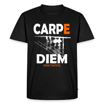 Carp angler Carp fishing Carpe Diem gift - Men's Premium Organic T-Shirt - black - Front - Nico (187cm)