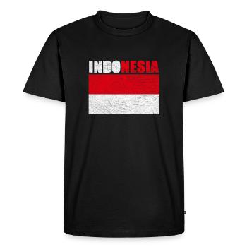Indonésie - T-shirt Premium bio Homme - noir - Devant - Nico (187cm)